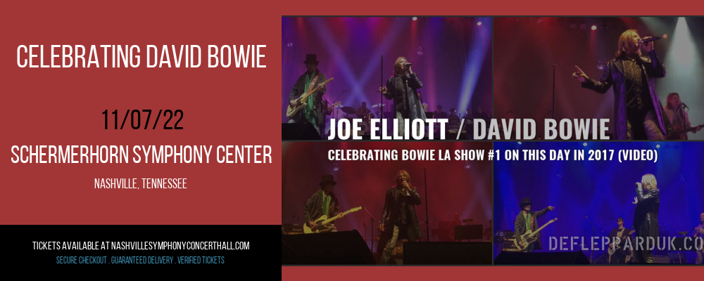 Celebrating David Bowie at Schermerhorn Symphony Center tickets Celebrating David Bowie at Schermerhorn Symphony Center
