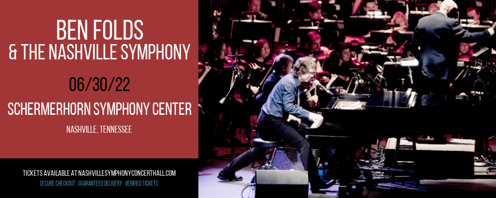 Ben Folds & The Nashville Symphony at Schermerhorn Symphony Center tickets Ben Folds & The Nashville Symphony at Schermerhorn Symphony Center
