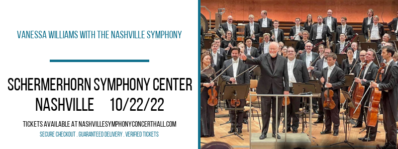 Vanessa Williams With The Nashville Symphony at Schermerhorn Symphony Center