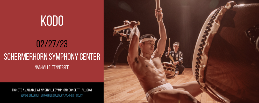 Kodo at Schermerhorn Symphony Center tickets Kodo at Schermerhorn Symphony Center